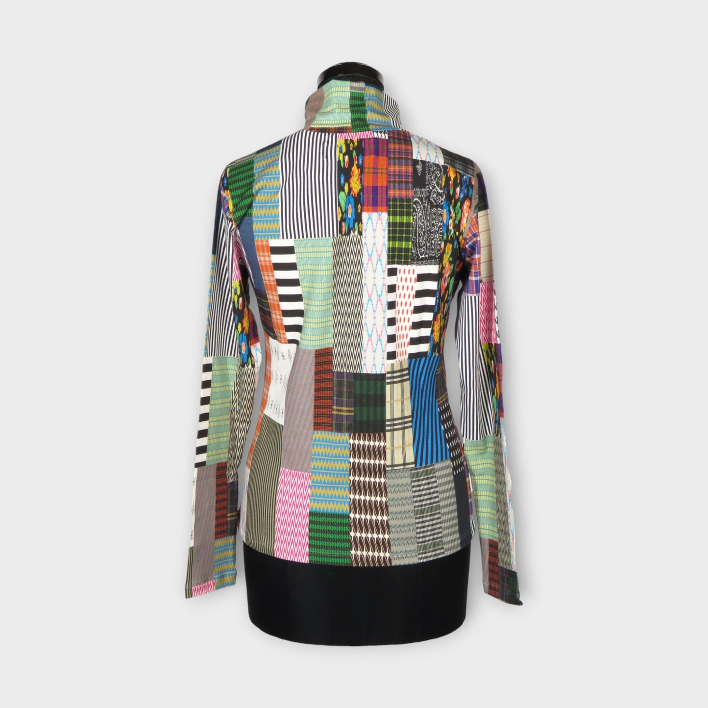 ANREALAGE PATCHWORK PRINT HIGH NECK CUTSEW