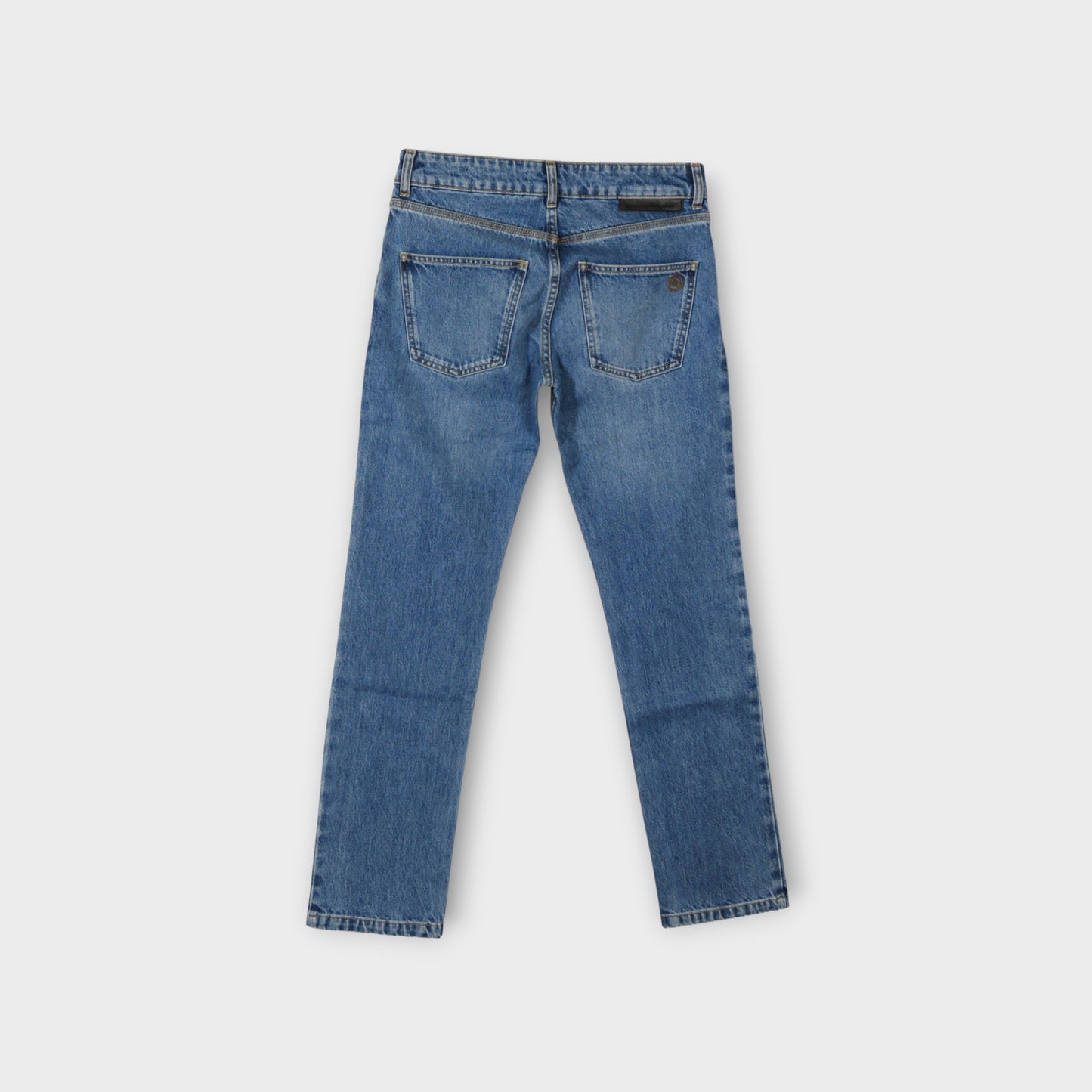 STELLA McCARTNEY ICONIC FALABELLA CHAIN MID BLUE VINTAGE SLIM LEG