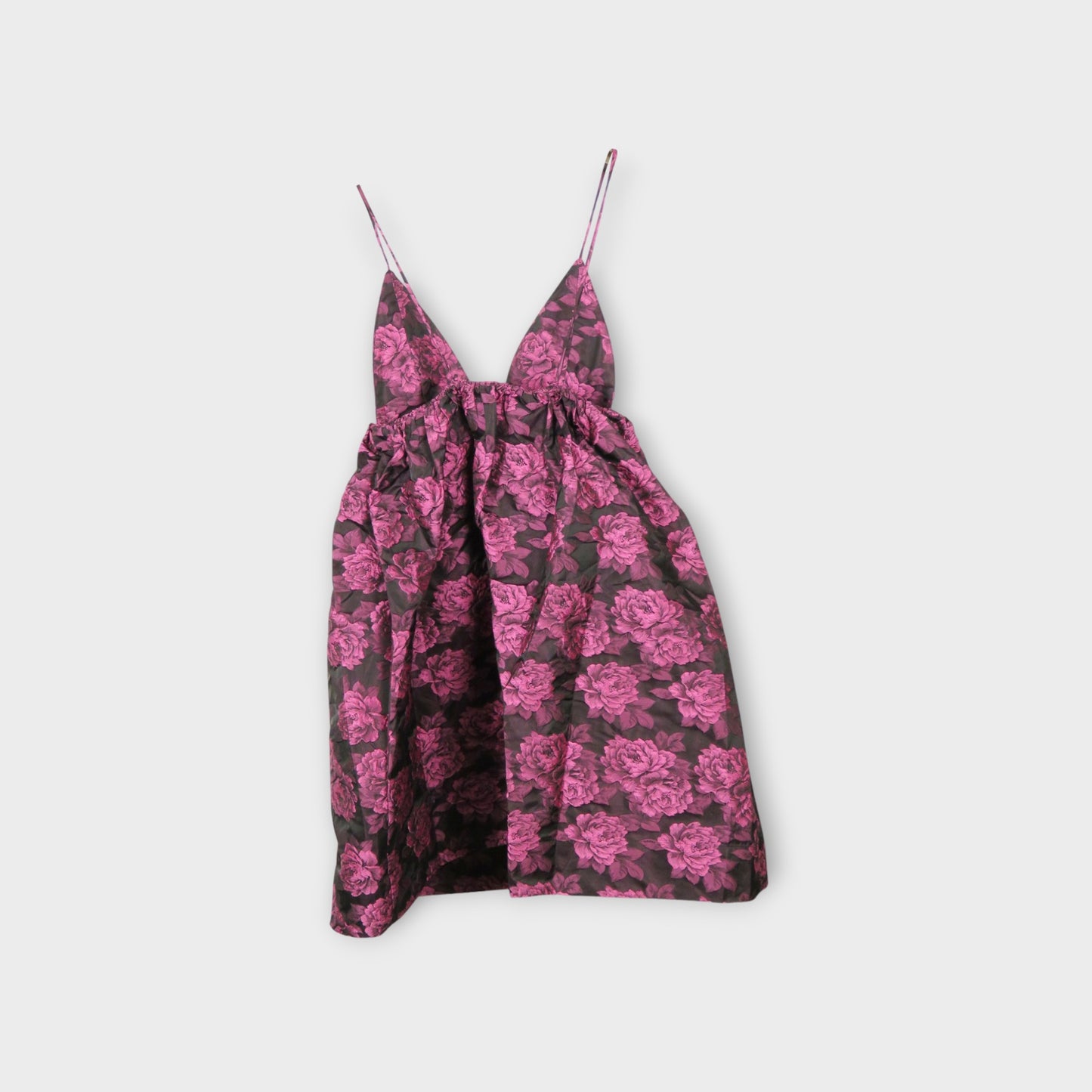 GANNI Botanical Jacquard Mini Strap Dress