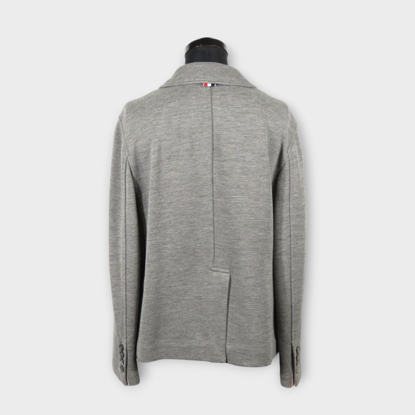 THOM BROWNE CROPPED SACK JACKET IN WOOL MILANO