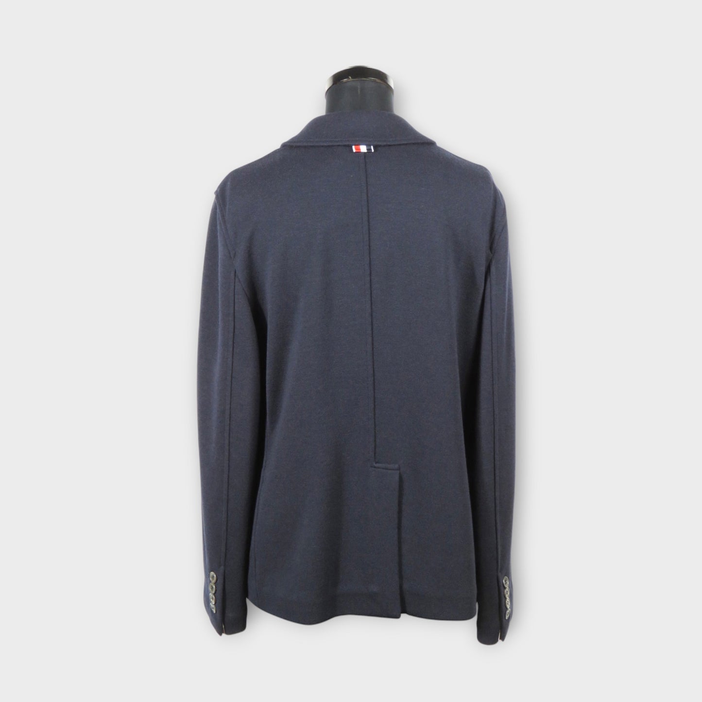 THOM BROWNE CROPPED SACK JACKET IN WOOL MILANO