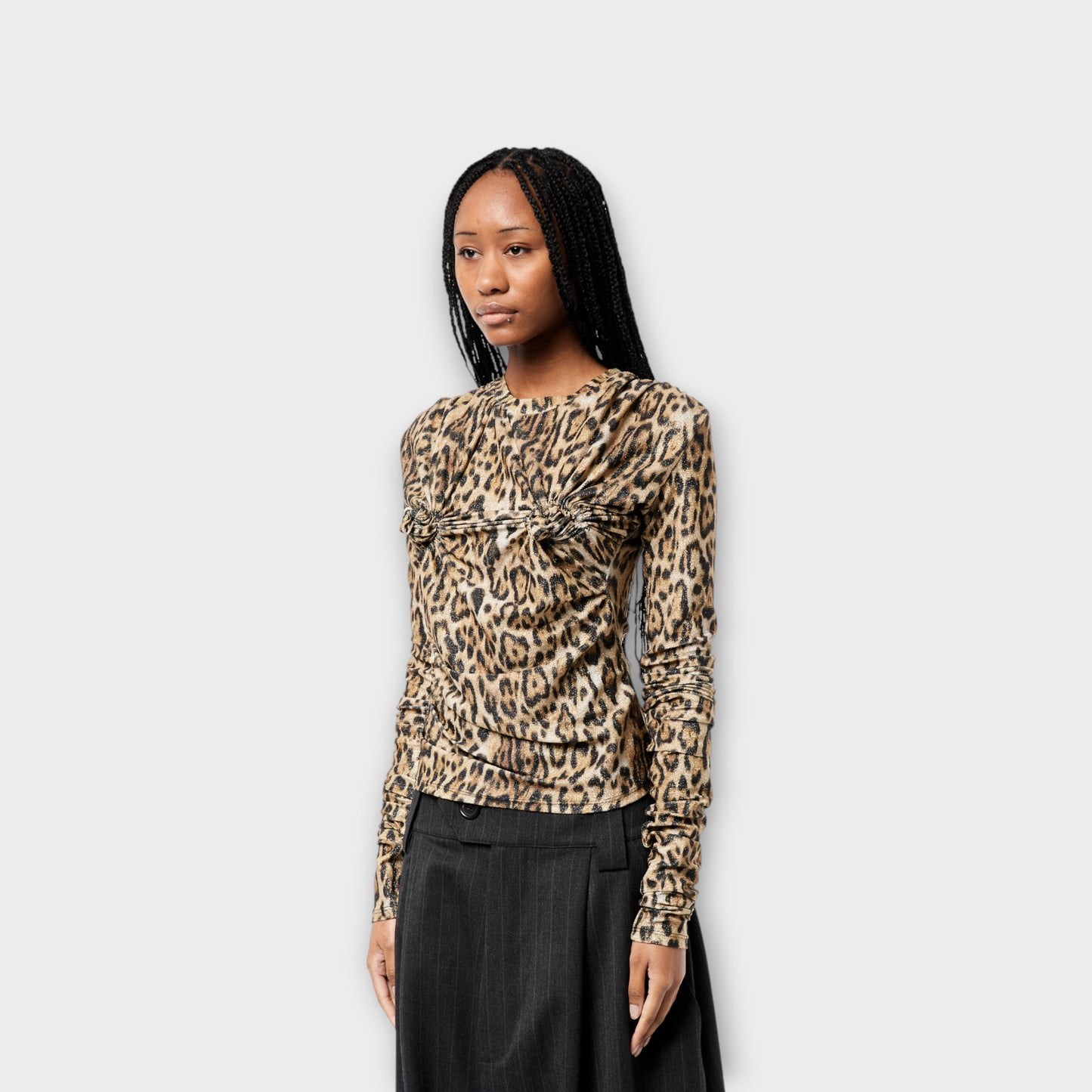 Vaquera LEOPARD TITTY TWISTER TOP KNIT
