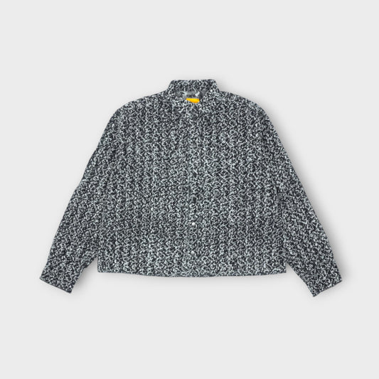 AIREI NEEDLE PUNCH BOX FIT SHIRT WOVEN