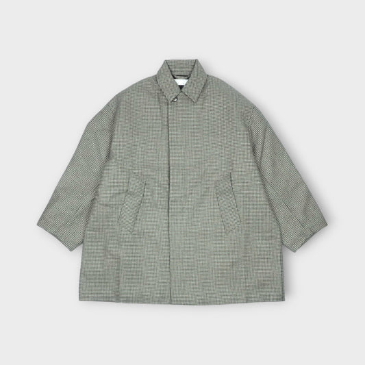 RANDOM IDENTITIES HOUDSTOOTH CAR COAT WOVEN