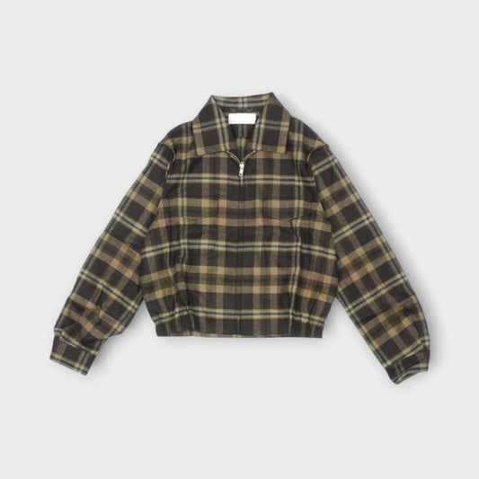 RANDOM IDENTITIES TARTAN 'SIMMO VINTAGE' ZIP UP BLOUSON WOVEN