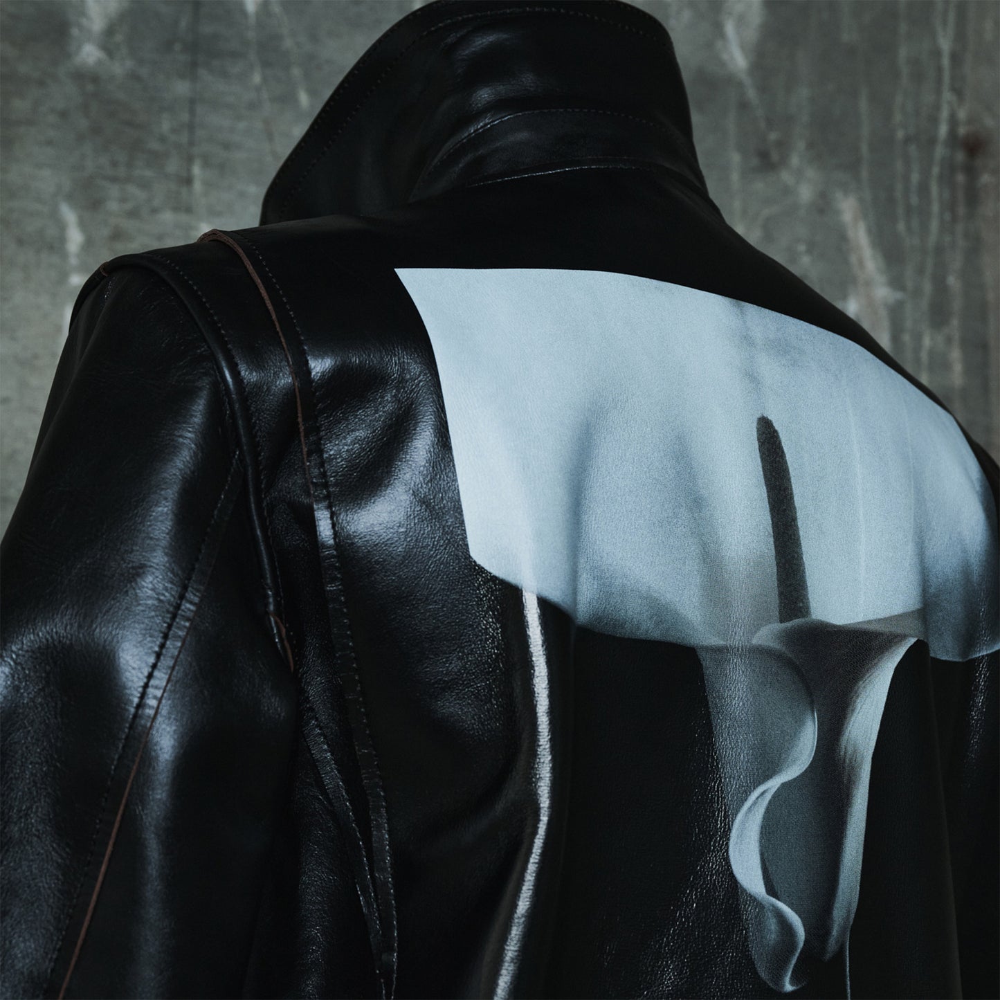 sacai UNISEX Robert Mapplethorpe Graphic Print Leather Jacket