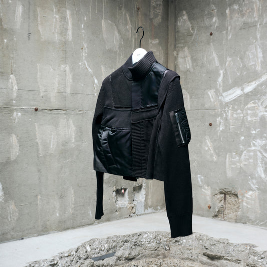 sacai WOMEN Nylon Twill x Knit Blouson