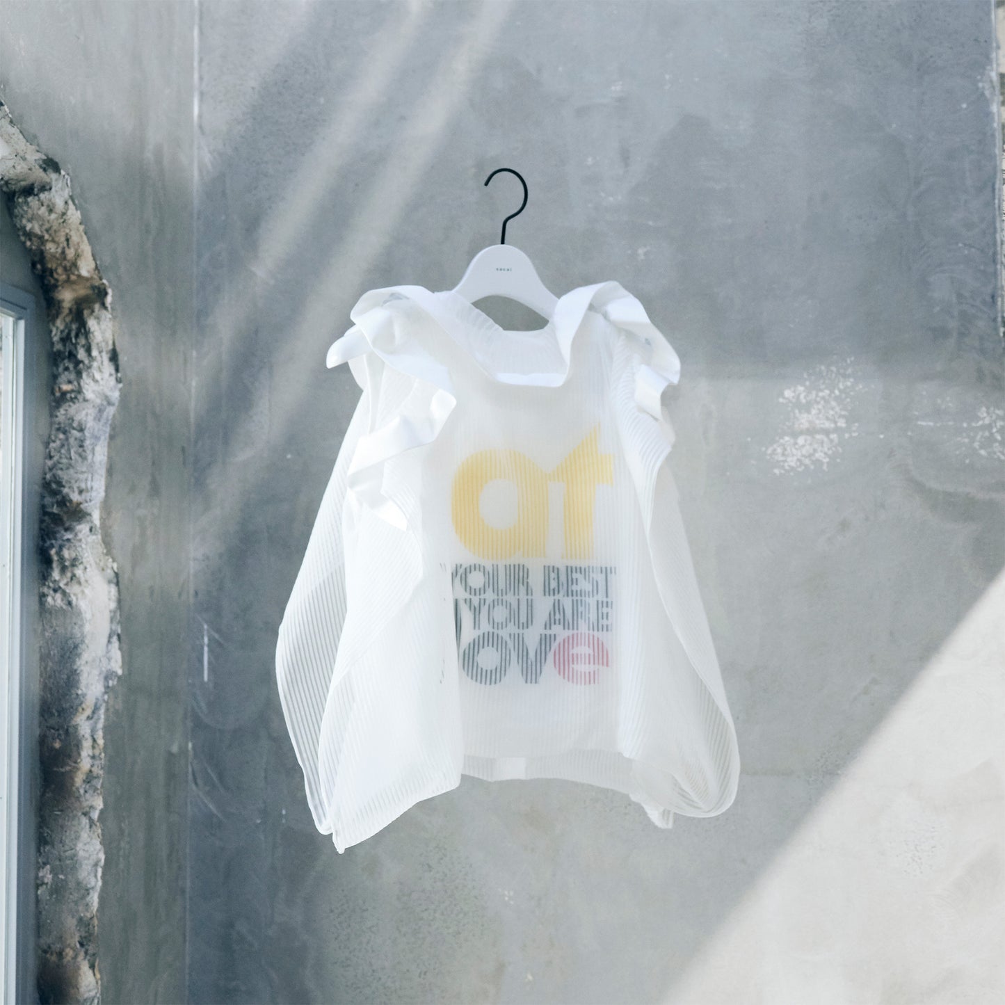 sacai WOMEN Satin x Chiffon Embroidery Pullover