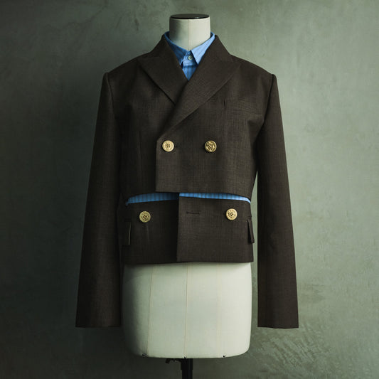 sacai WOMEN Suiting x Poplin Jacket