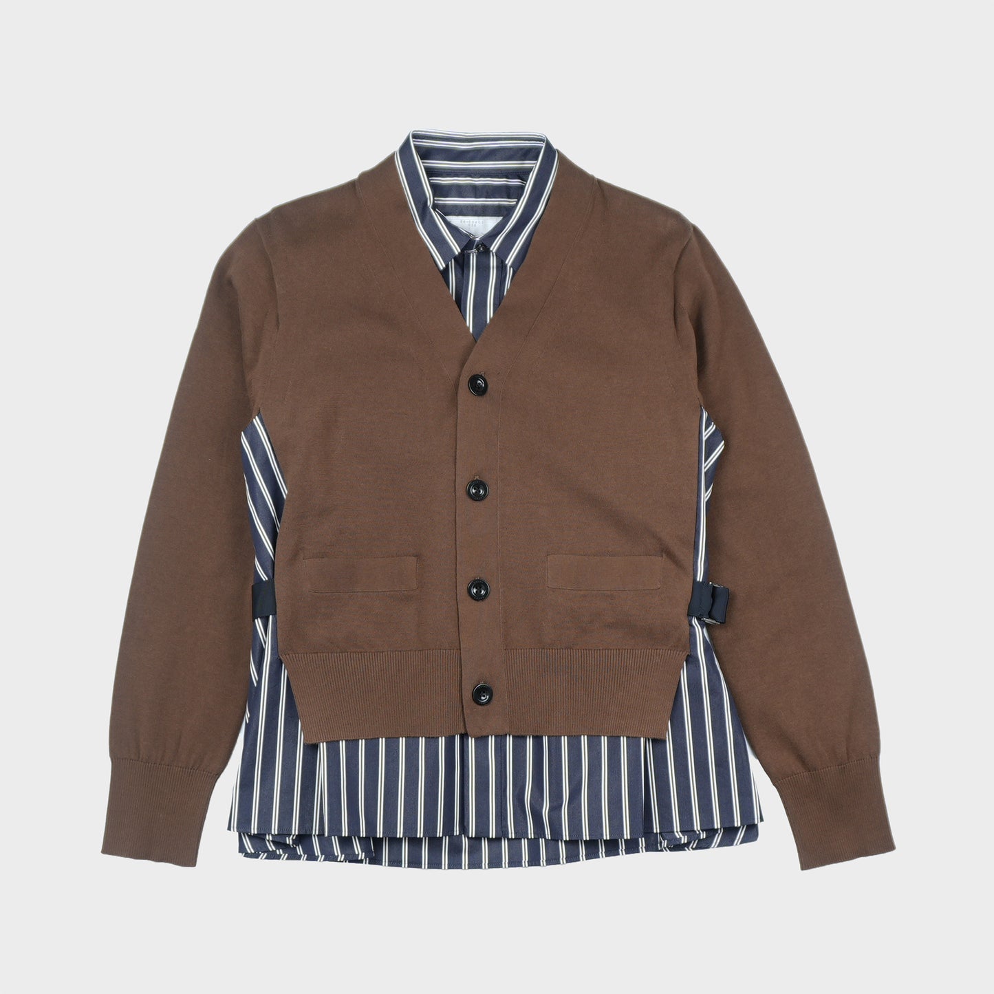 sacai WOMEN Poplin x Cotton Knit Cardigan