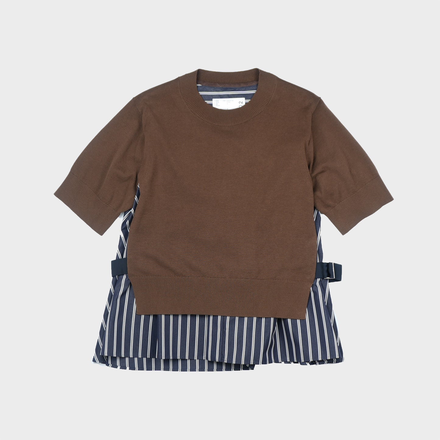 sacai WOMEN Poplin x Cotton Knit Pullover