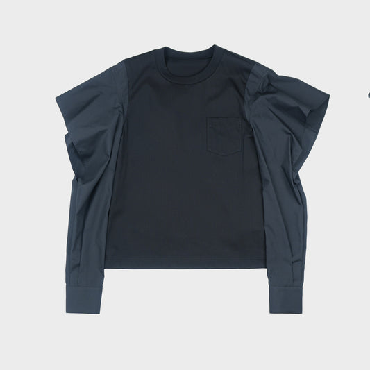 sacai Poplin x Cotton Jersey T-Shirt