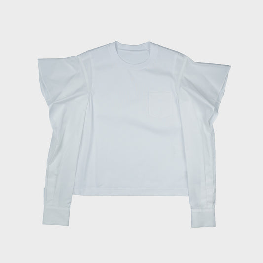 sacai Poplin x Cotton Jersey T-Shirt