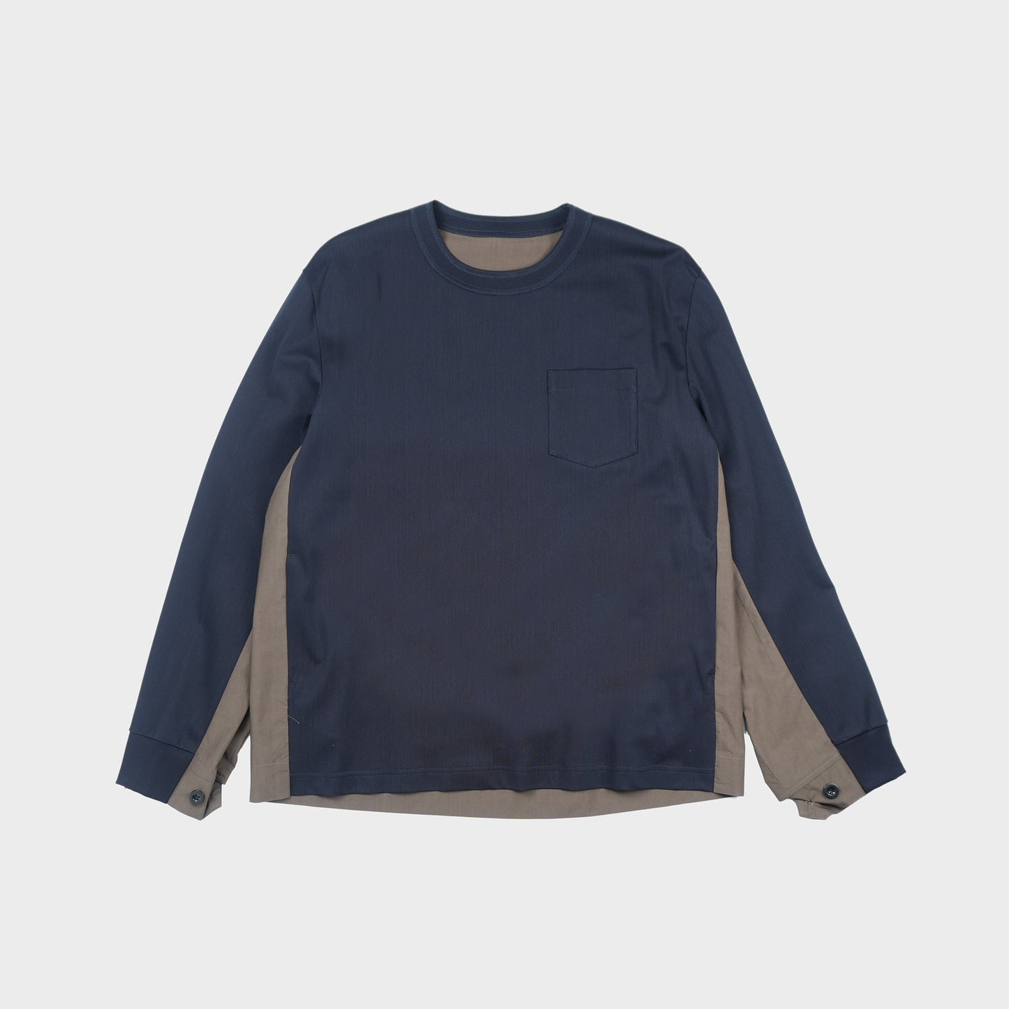 sacai MEN Cotton Typewriter x Cotton Jersey L/S T-Shirt