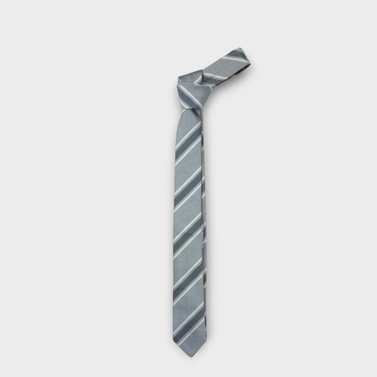 THOM BROWNE CLASSIC TIE IN OUTLINED REPP STRIPE MOGADOR