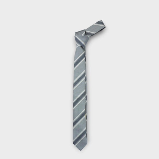 THOM BROWNE CLASSIC TIE IN OUTLINED REPP STRIPE MOGADOR
