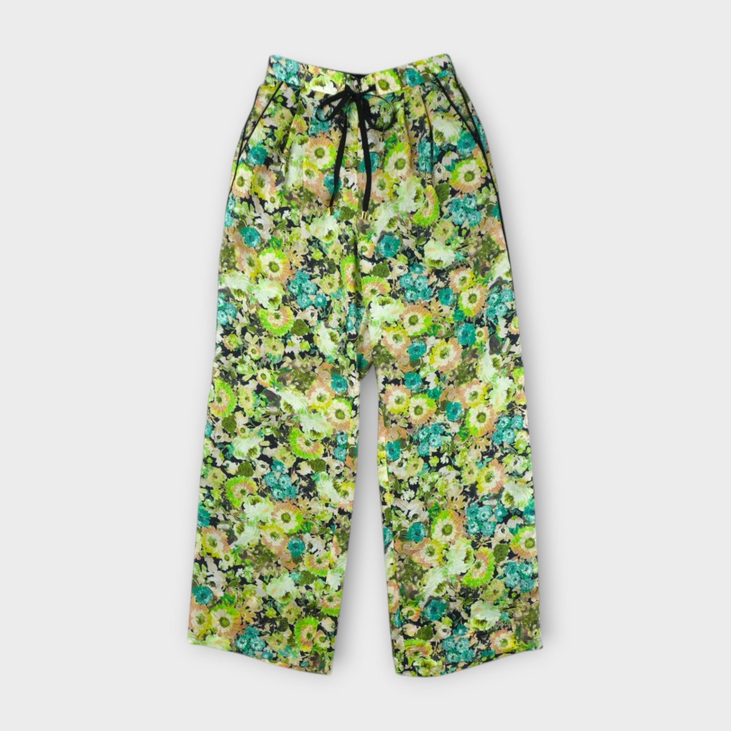 leur logette blossom garden cupro print pants