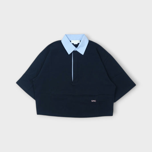 STELLA McCARTNEY PIQUET POLO CROPPED T-SHIRT