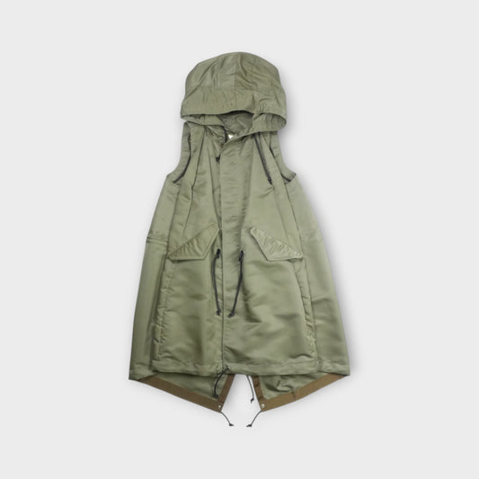 sacai Nylon Twill Hoodie Vest