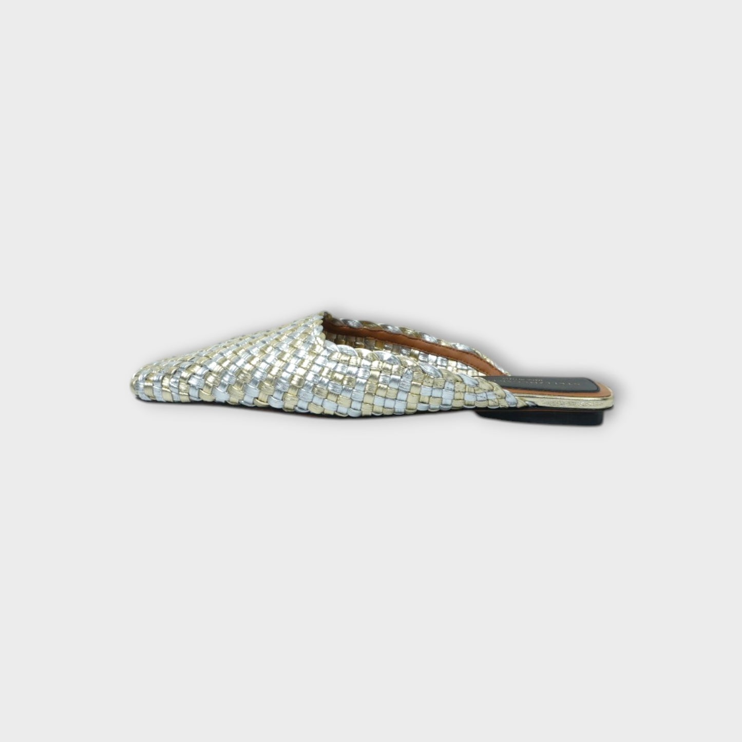 STELLA McCARTNEY SLIPPER METALLIC WOVEN ALTER MAT