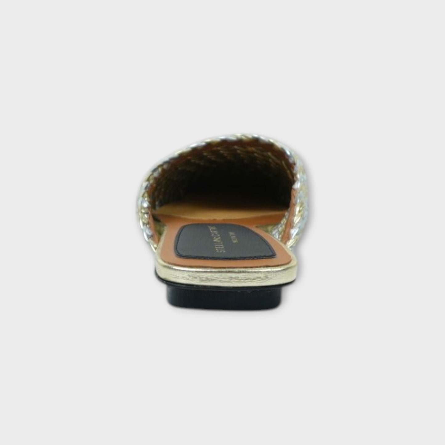 STELLA McCARTNEY SLIPPER METALLIC WOVEN ALTER MAT