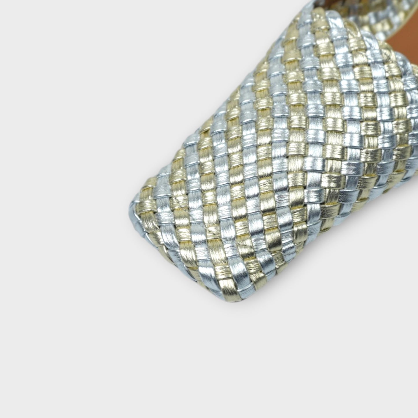 STELLA McCARTNEY SLIPPER METALLIC WOVEN ALTER MAT