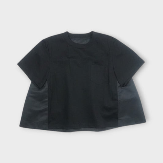 sacai Nylon Twill Mix Cotton Jersey T-Shirt