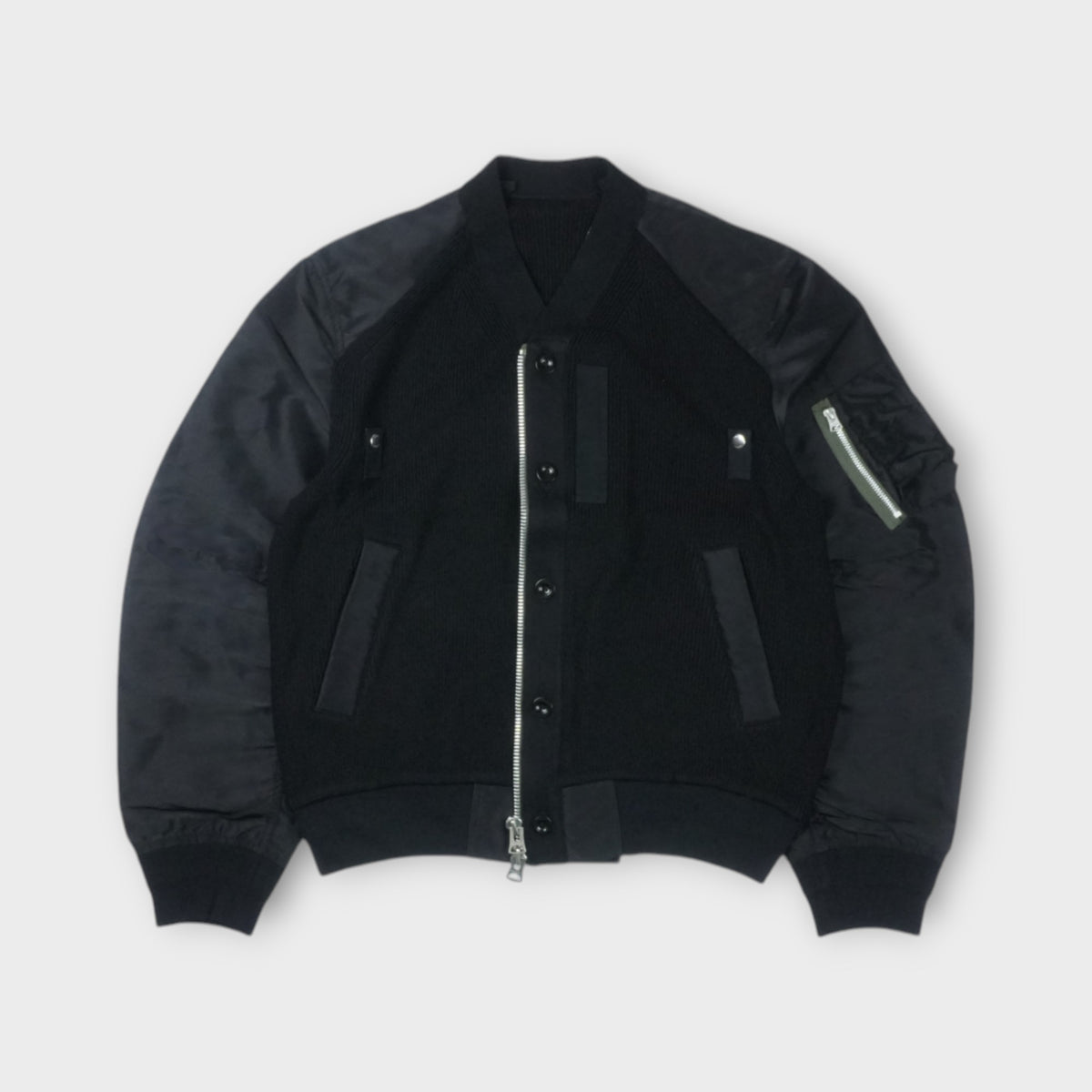 sacai Nylon Twill x Knit Blouson – mou by ACROPOLIS
