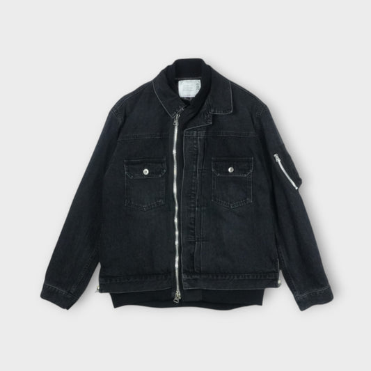 sacai Denim x Nylon Twill Jacket