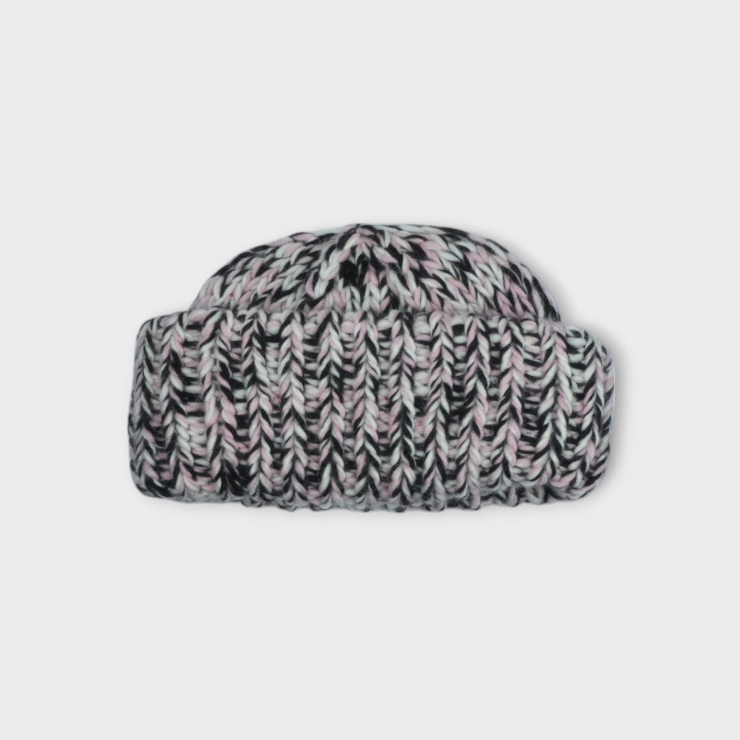 GANNI Graphic Wool Handknit Beanie