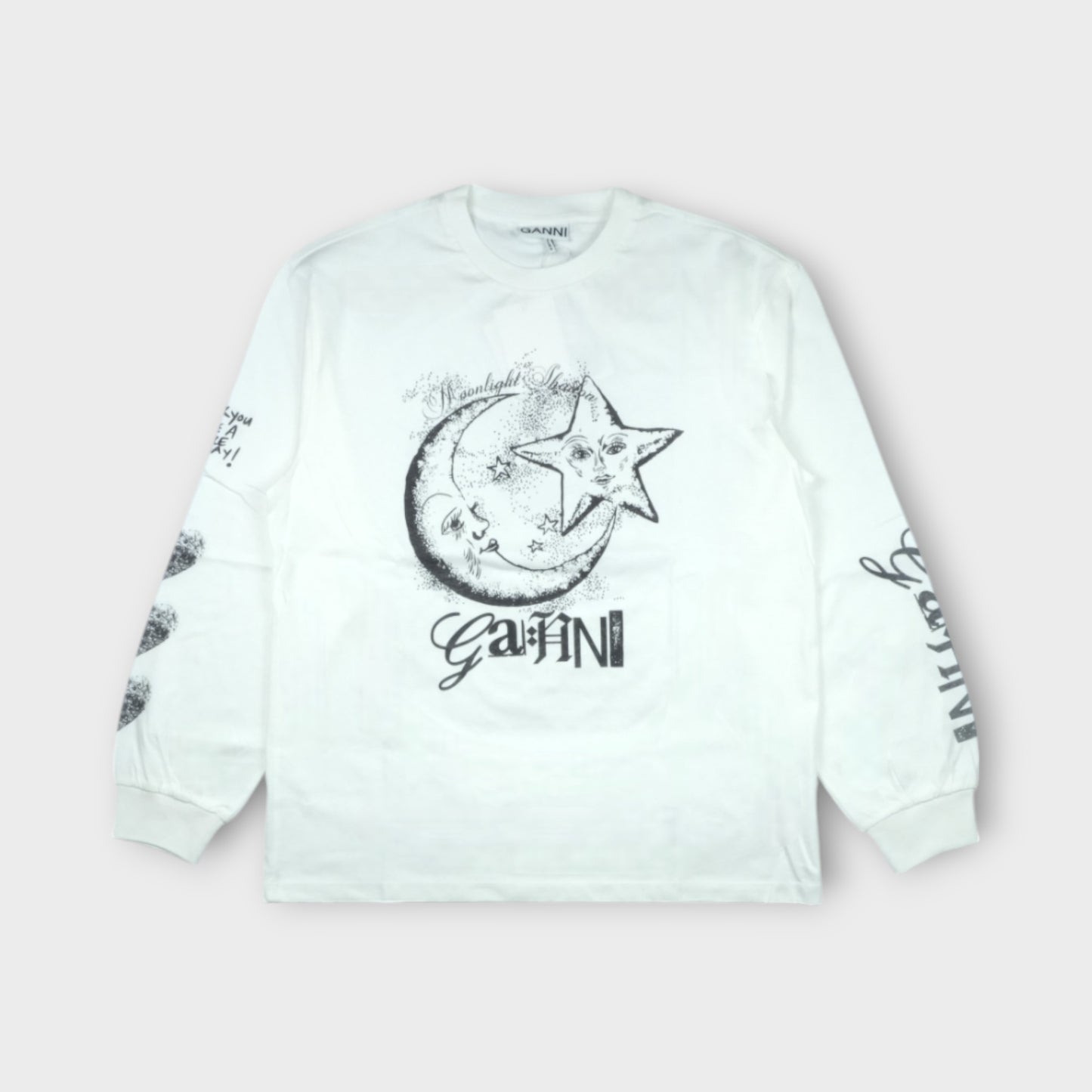 GANNI Future Heavy Jersey Moon Long Sleeve T-shirt