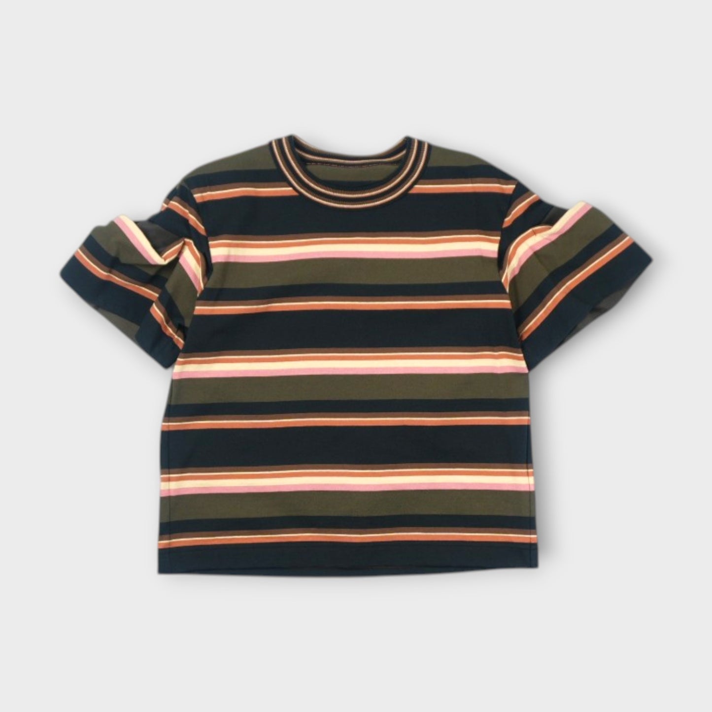 sacai WOMEN Horizontal Stripe T-Shirt