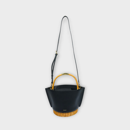 sacai Leather x Rattan Basket Medium