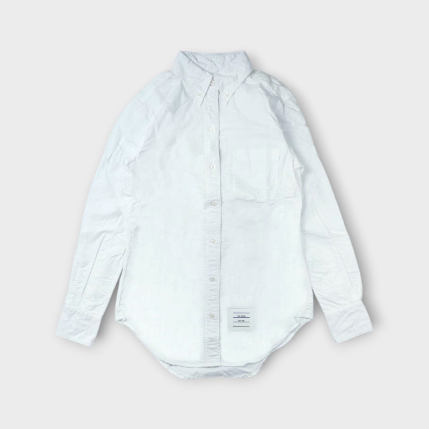 THOM BROWNE OXFORD GROSGRAIN PLACKET CLASSIC SHIRT