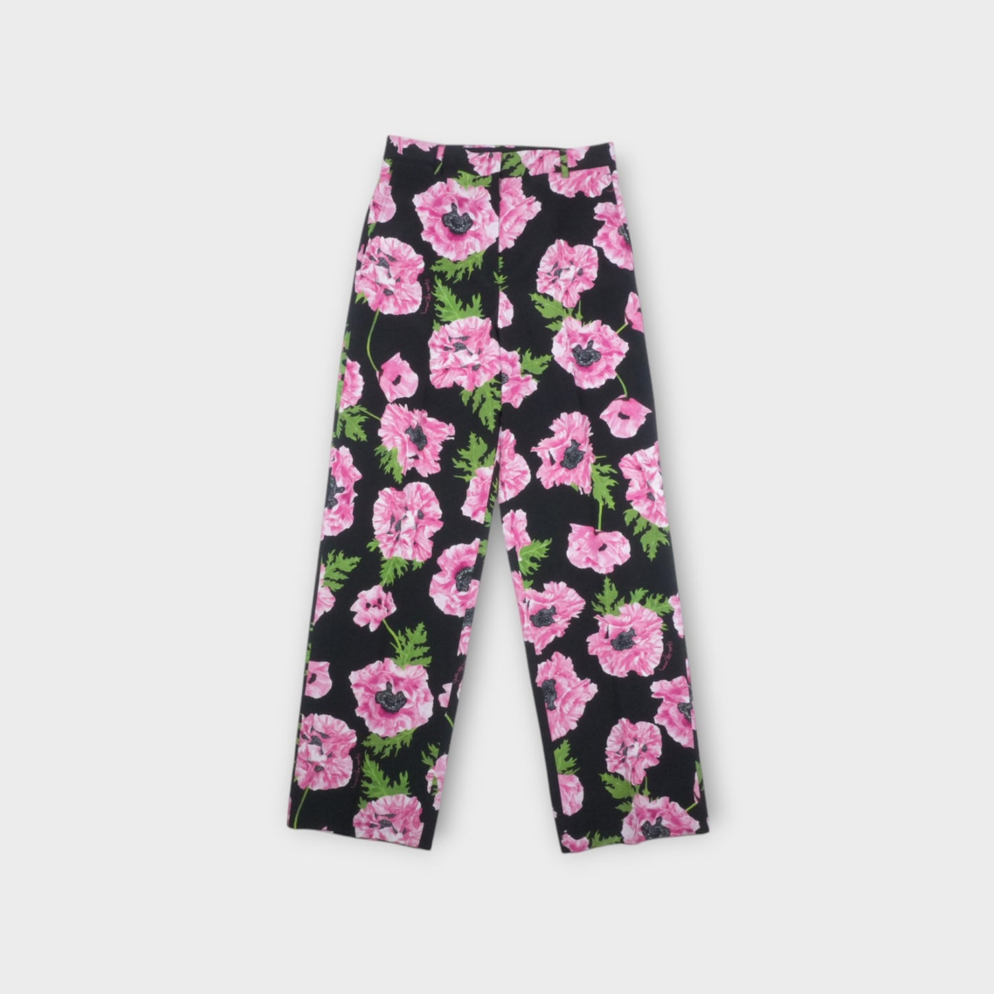 STELLA McCARTNEY POPPY PRINT LOOSE TROUSERS