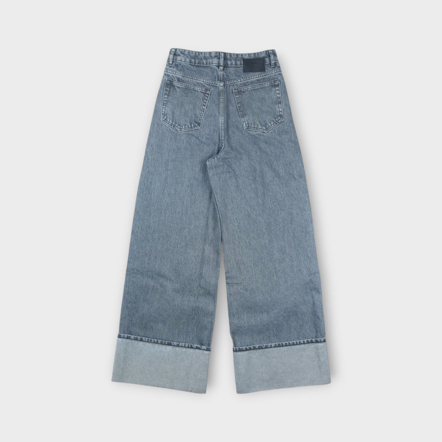 GANNI Rigid Denim Double Fly Baggy Jeans