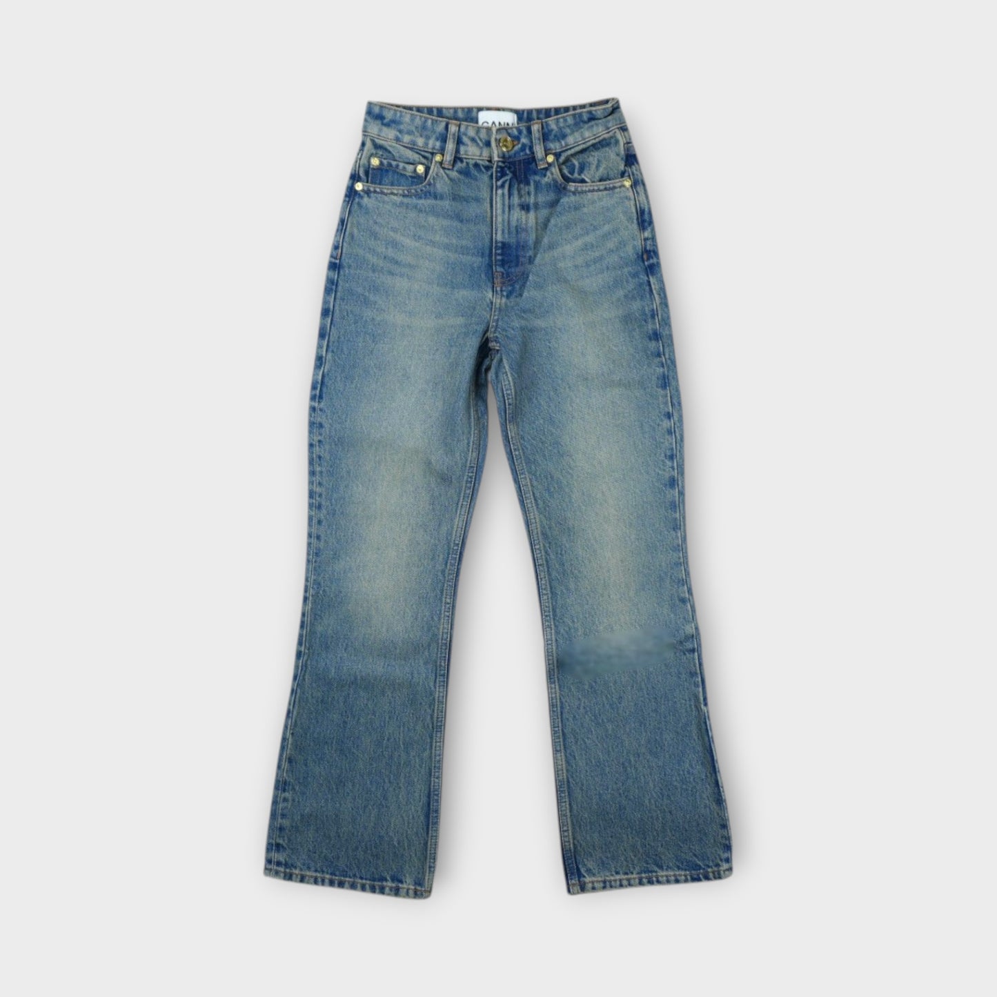 GANNI Essentials Tint Rigid Denim Betzy Cropped