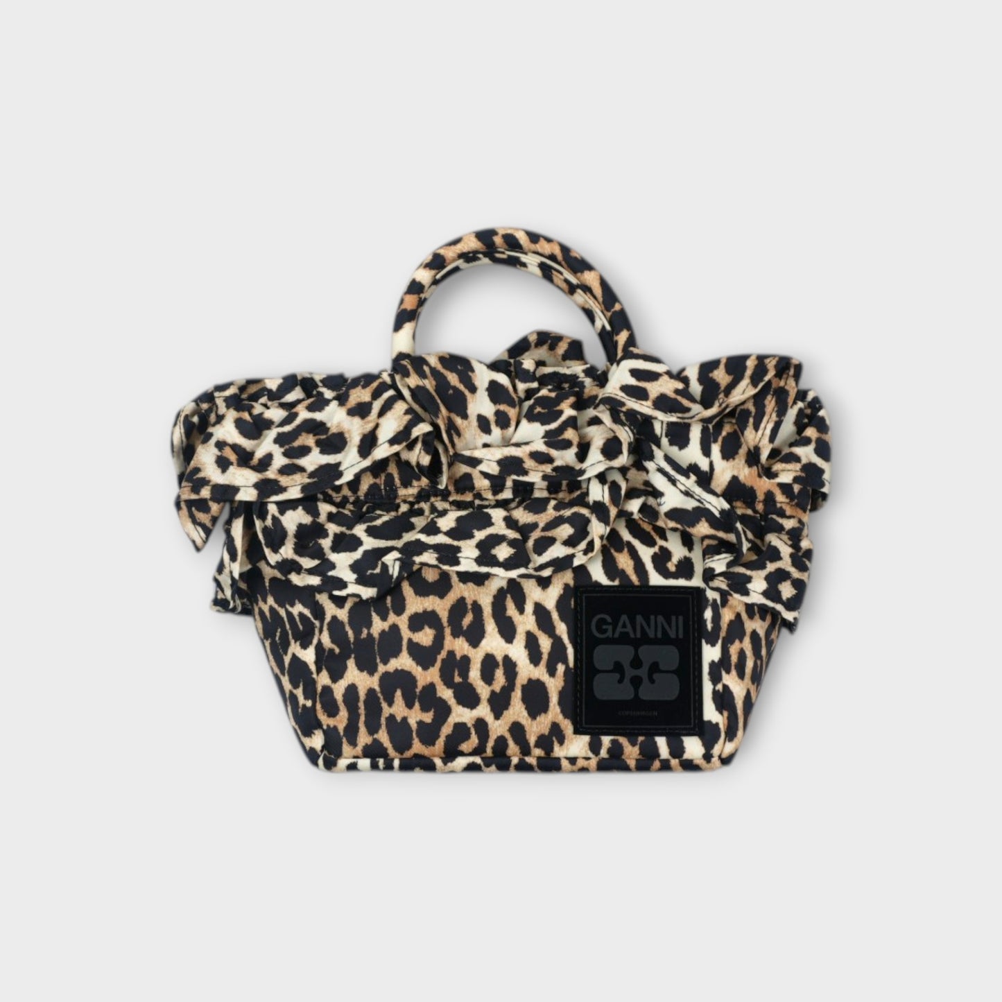 GANNI Mini Shopper Ruffle Print
