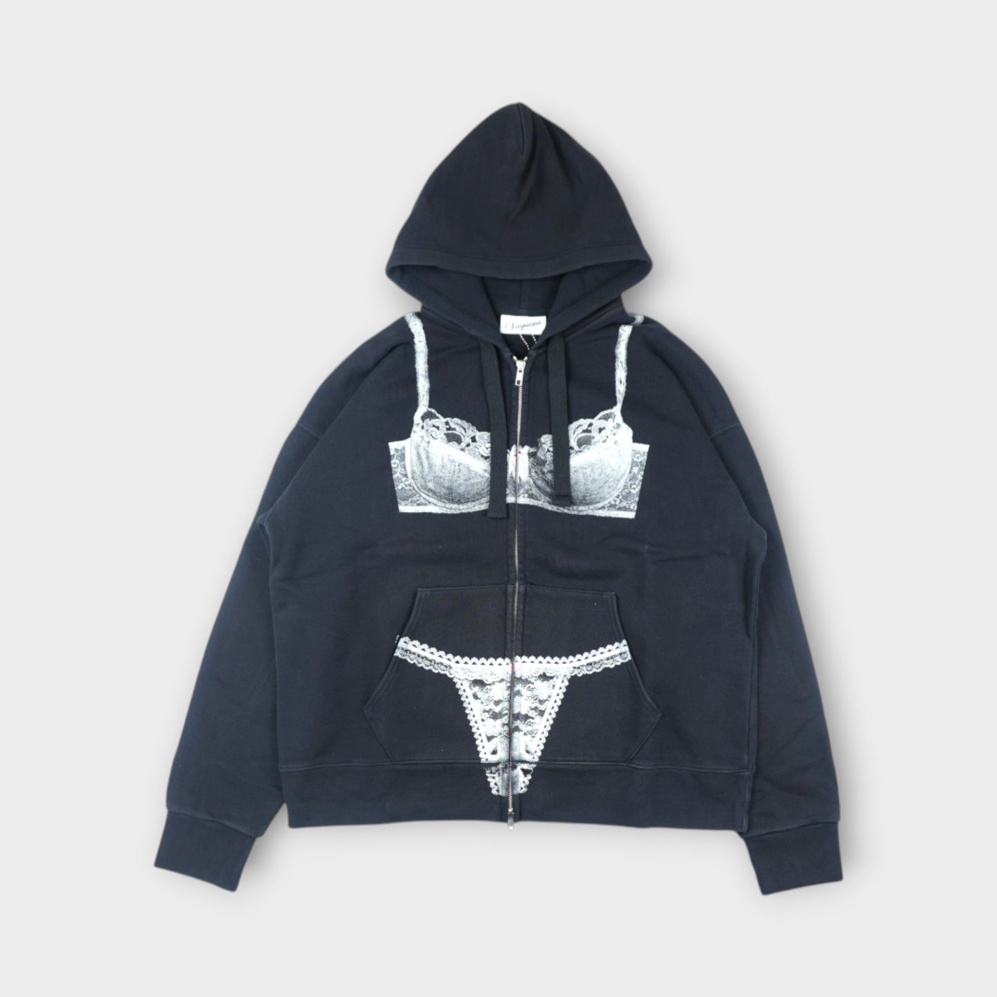 Vaquera WOMEN TROMPE L’OEIL ZIP HOODIE KNIT