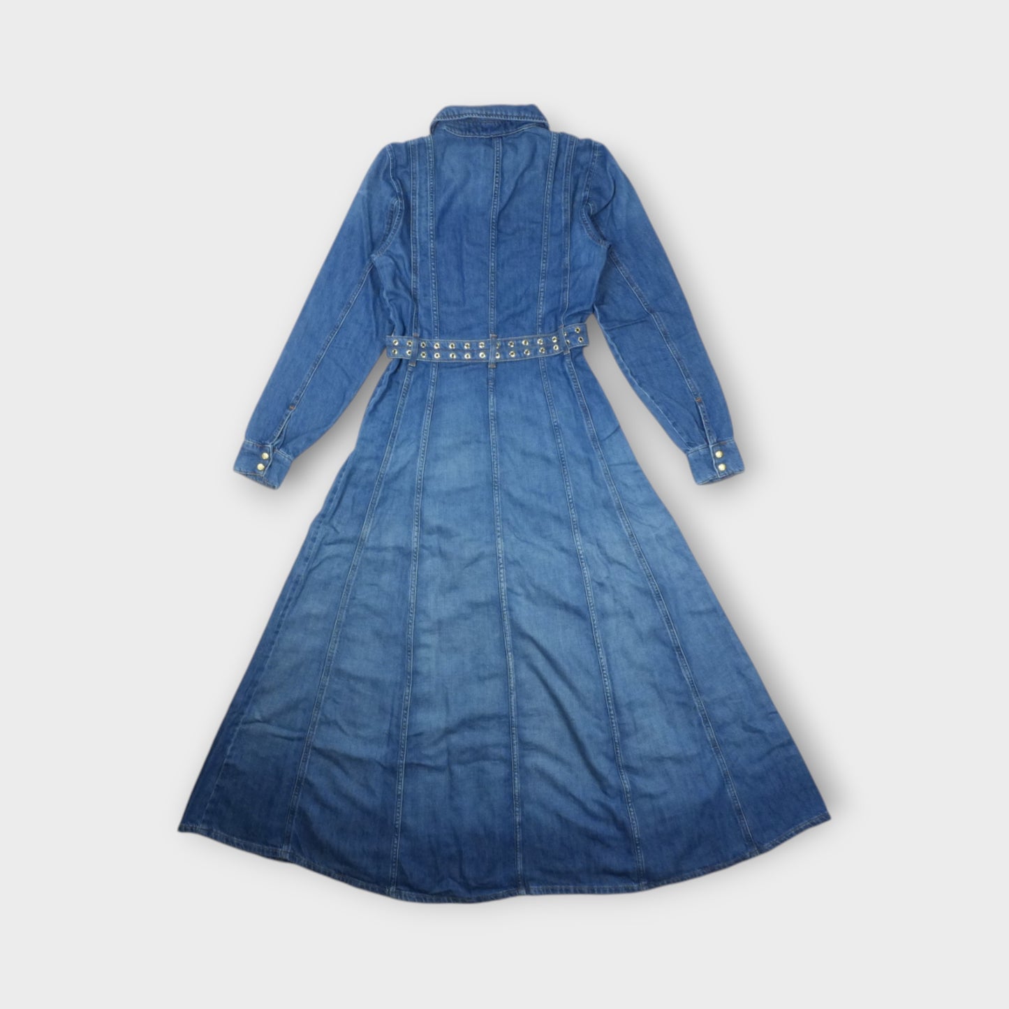 GANNI Light Denim Maxi Dress