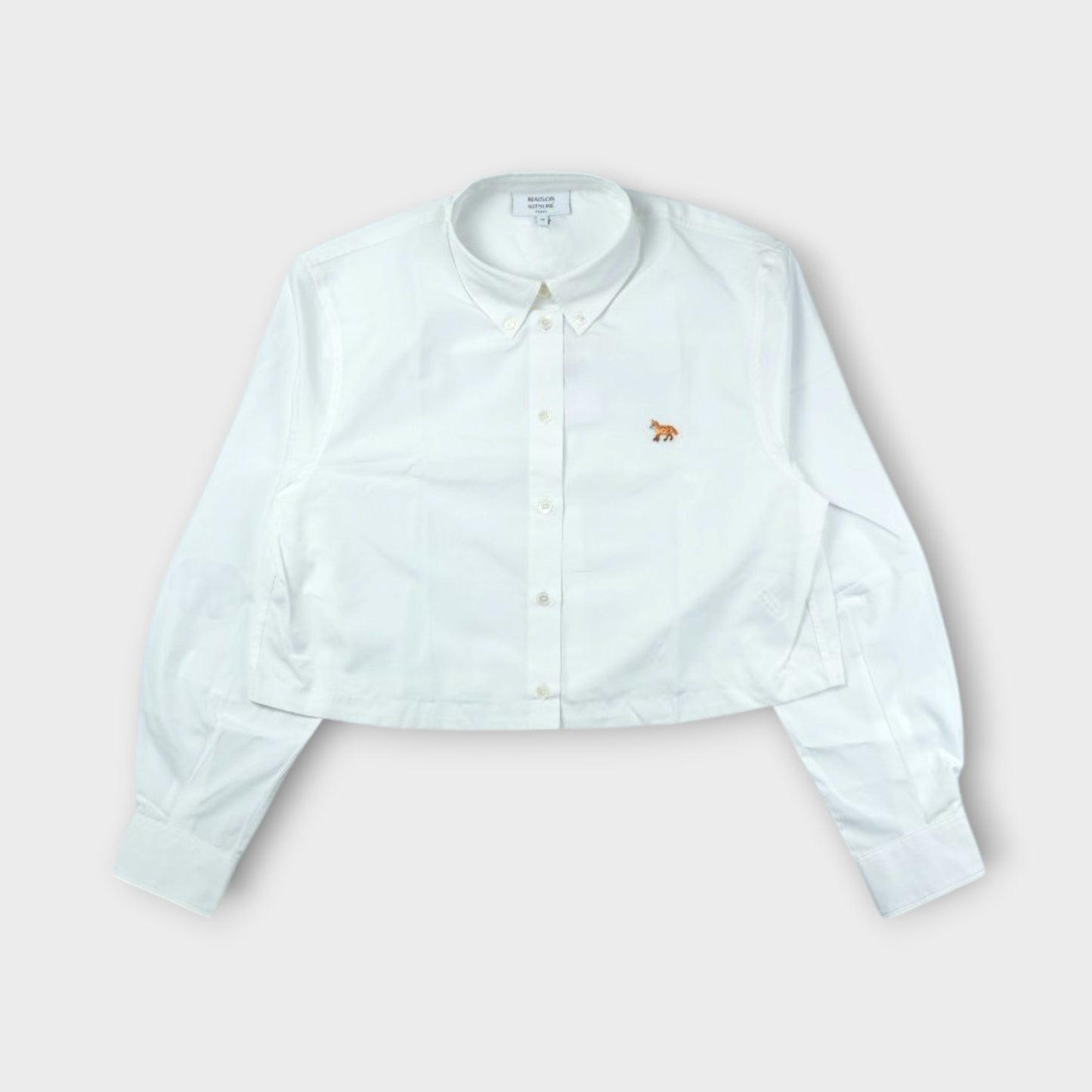 MAISON KITSUNÉ BABY FOX CROPPED SHIRT
