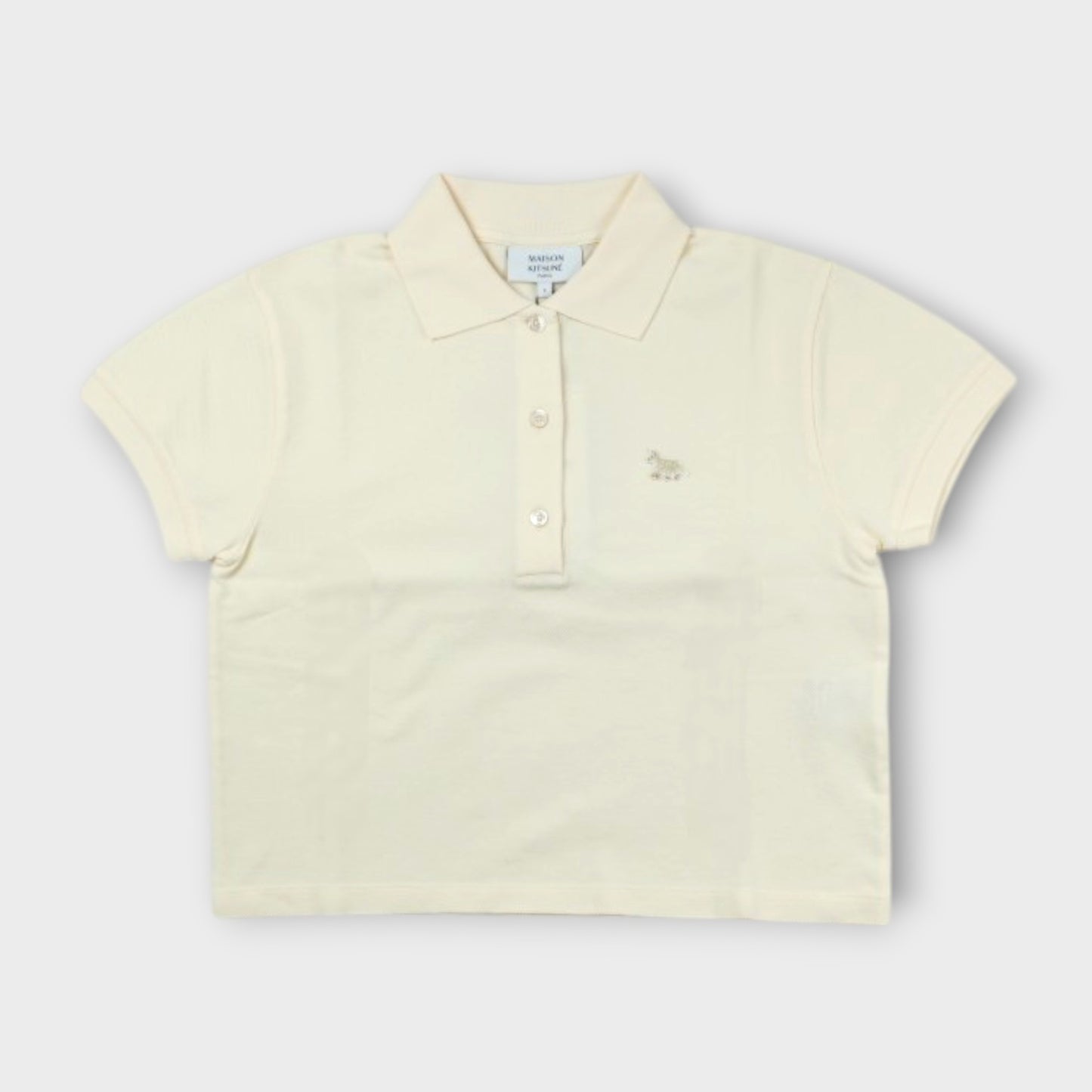 MAISON KITSUNÉ BABY FOX CROPPED POLO