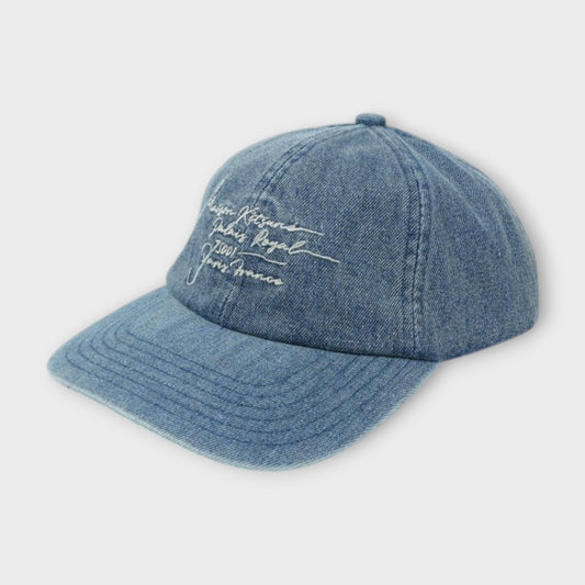 MAISON KITSUNÉ POETIC SCRIPT DENIM CAP