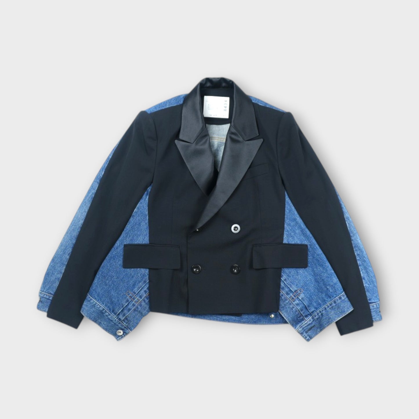 sacai WOMEN Wool Suiting x Denim Jacket