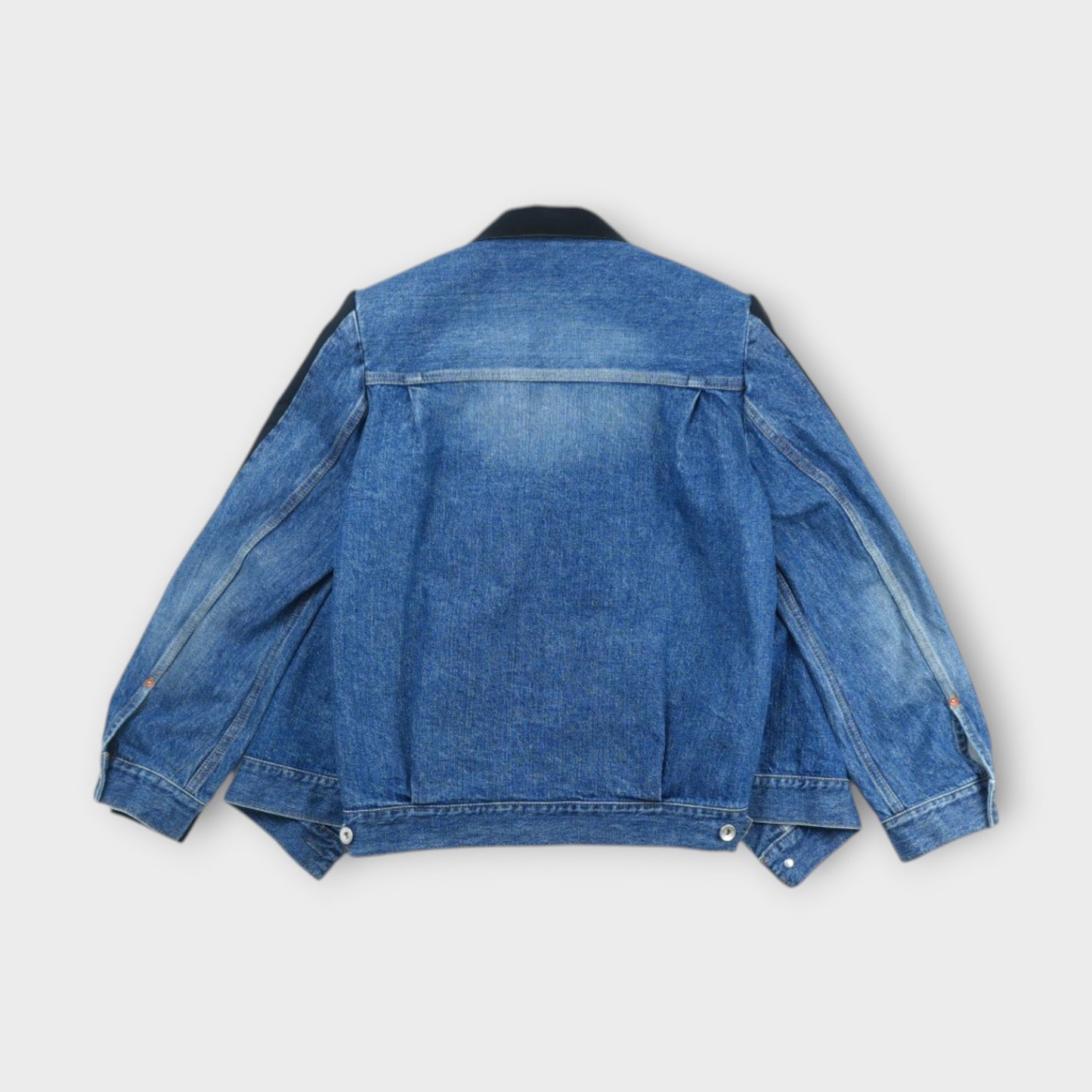 sacai WOMEN Wool Suiting x Denim Jacket