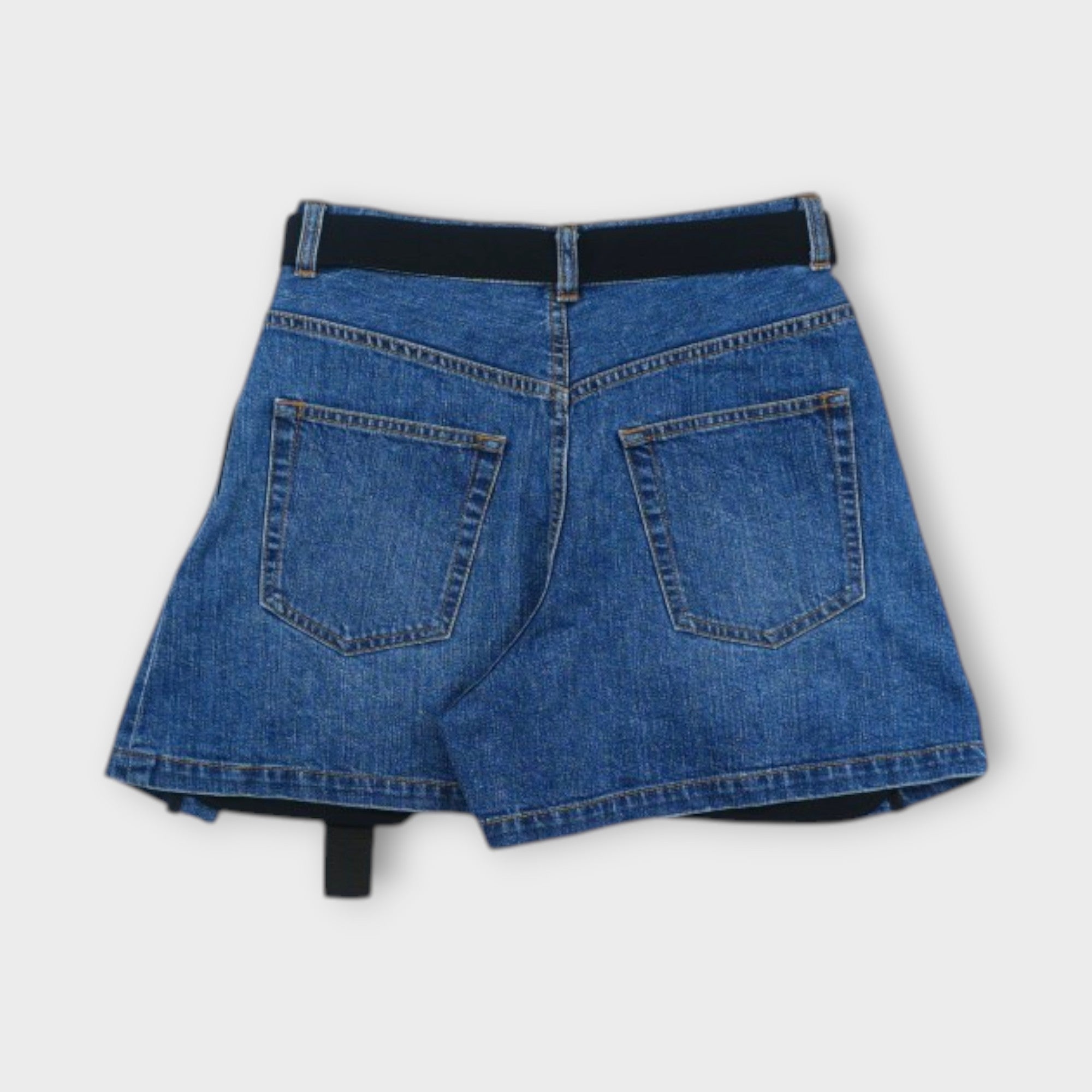 sacai WOMEN Wool Suiting x Denim Shorts – mou by ACROPOLIS
