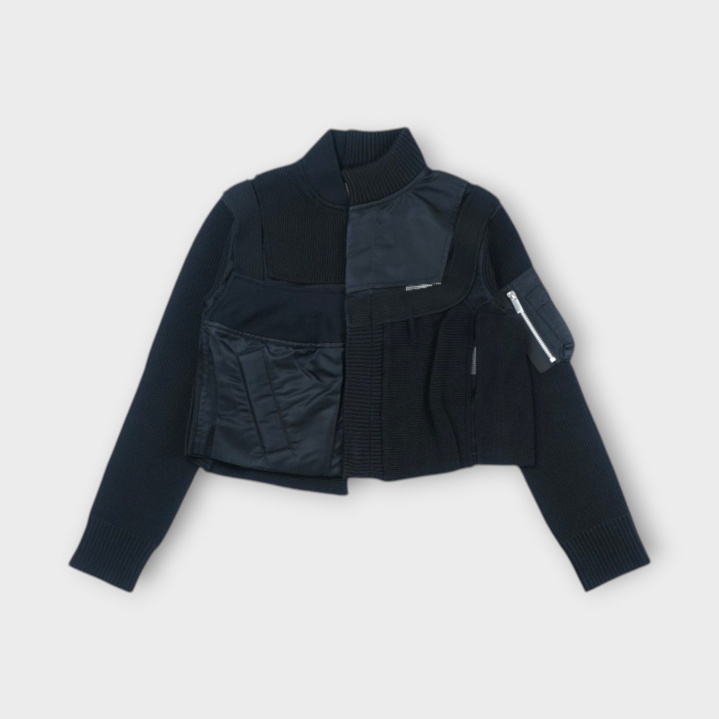 sacai WOMEN Nylon Twill x Knit Blouson