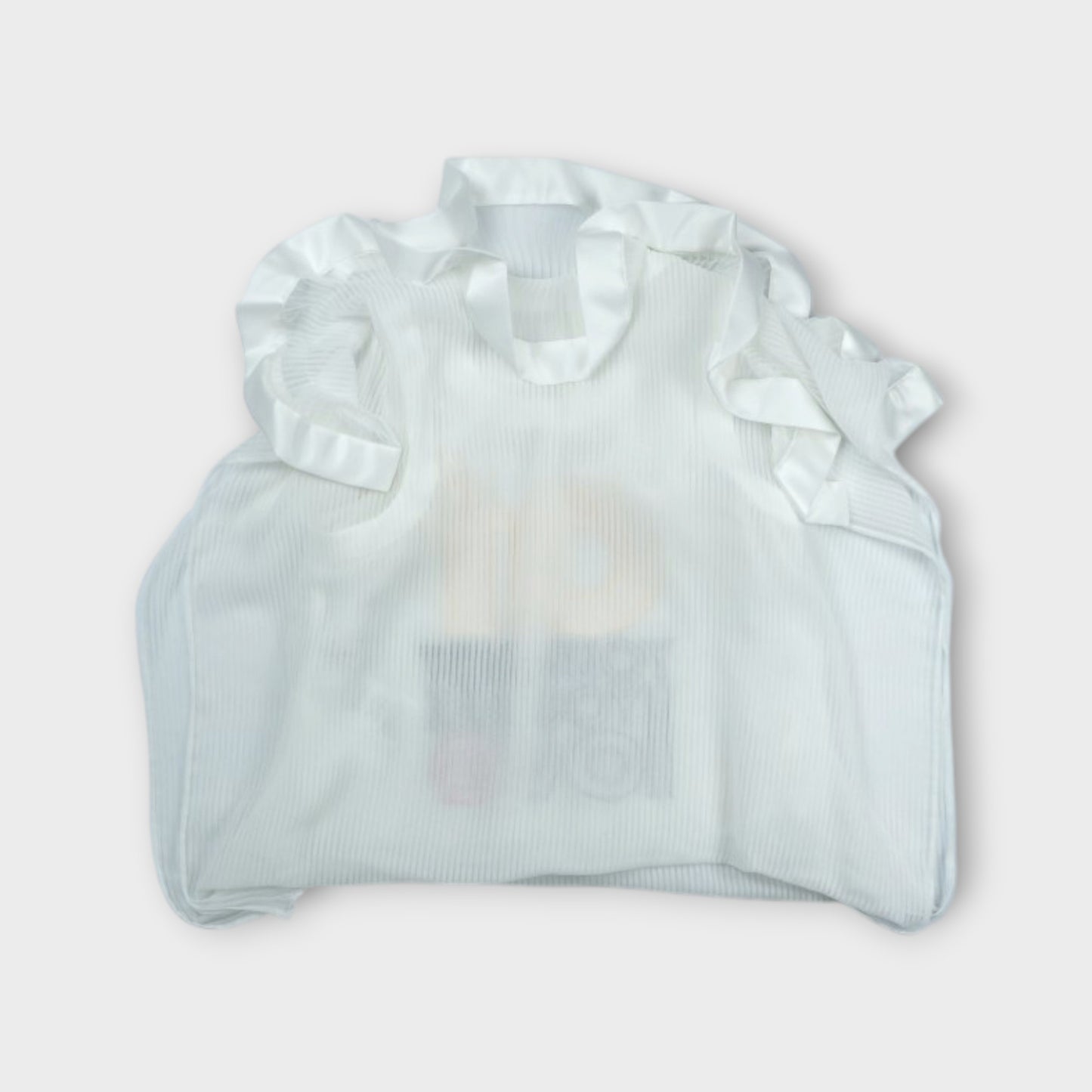 sacai WOMEN Satin x Chiffon Embroidery Pullover