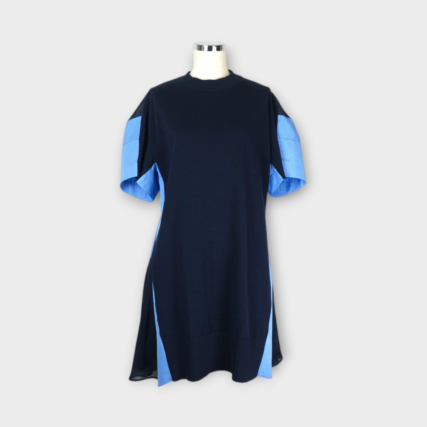 sacai WOMEN Poplin x Cotton Knit Dress