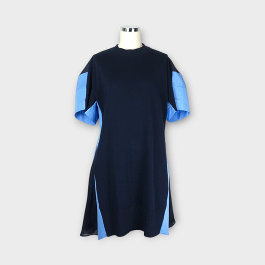 sacai WOMEN Poplin x Cotton Knit Dress